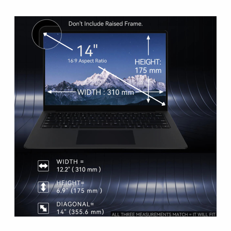 Transparent Laptop Screen Guard / screen protector